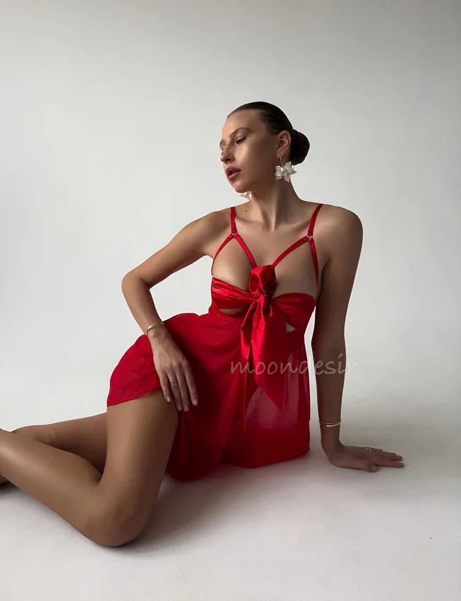 Biana Premium Babydoll Red