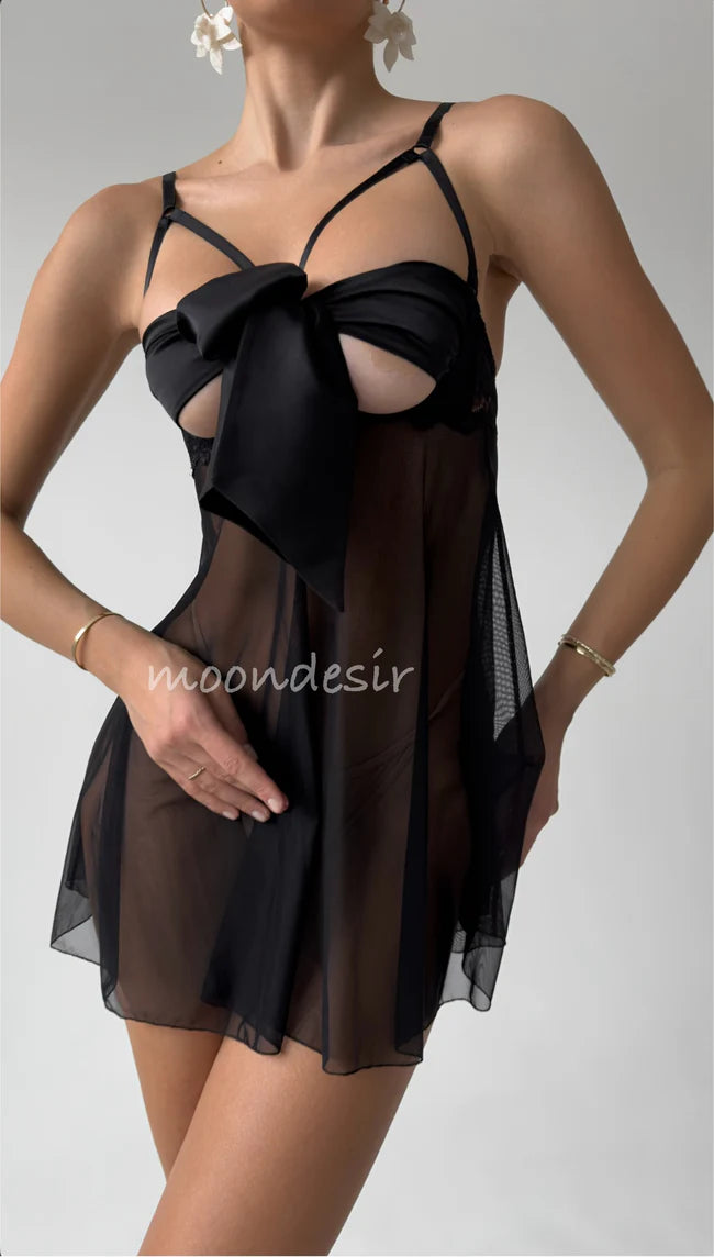 Biana Premium Babydoll Black